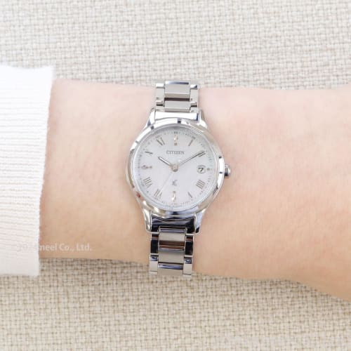 Citizen XC Women's Eco-Drive Watch, Water-Resistant, Silver Mother-of-Pearl Finish, ES9490-52D, Light-Powered, Radio-Controlled, Waterproof