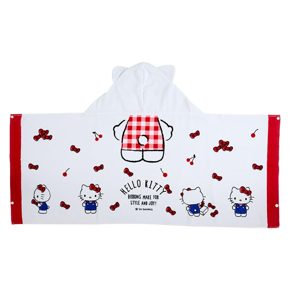 Sanrio Hello Kitty Hooded 75 X 120 X 1 Character SANRIO 052451 Towel, Kitty-chan, Cm,