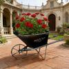 Retro Iron Planter Flower Container Wheelbarrow Flowerpot For Entrance Living Room Garden Patio Yard And Balcony Display