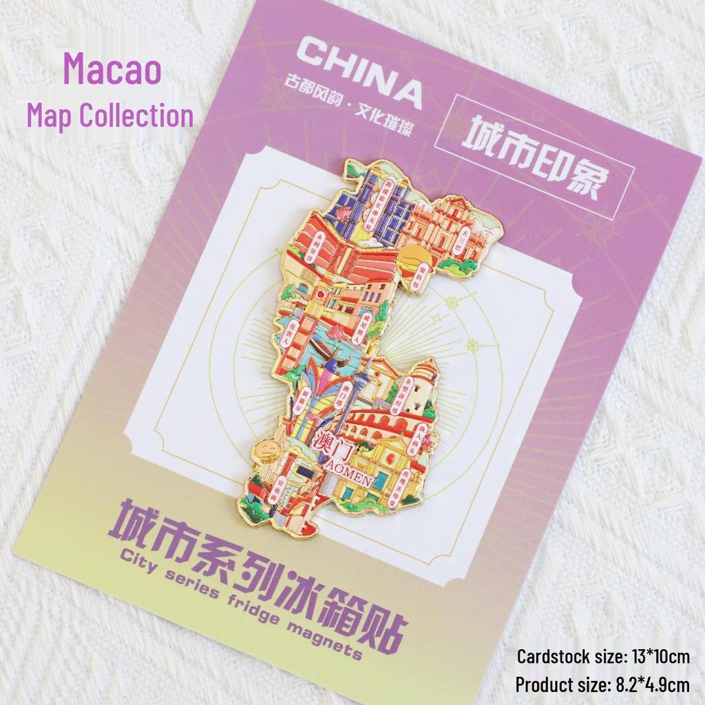 Taiwan Kultureller Metall Kühlschrankmagnet: Austernomelett, Taipei 101 & Jiufen Souvenir