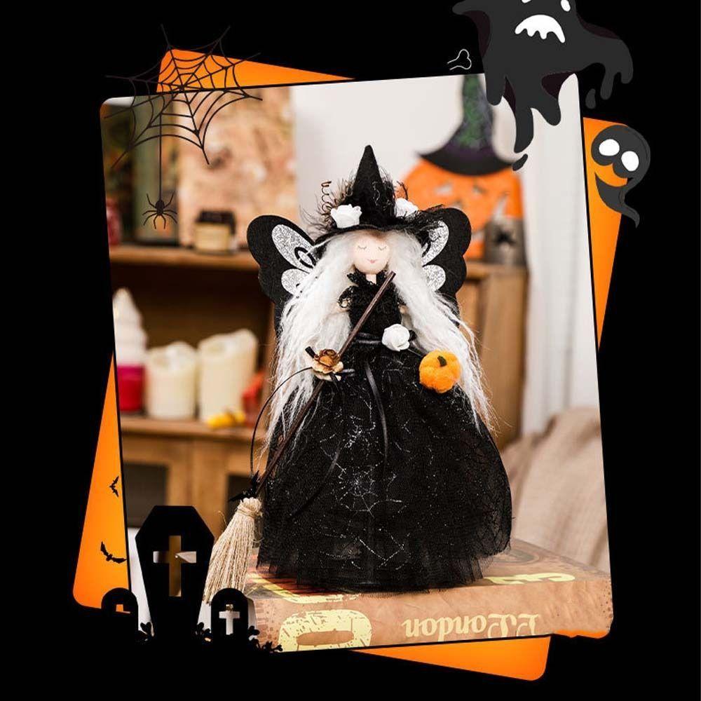 Realistic Halloween Butterfly Witch Doll Cute Halloween Witch Pendant  Atmosphere Props