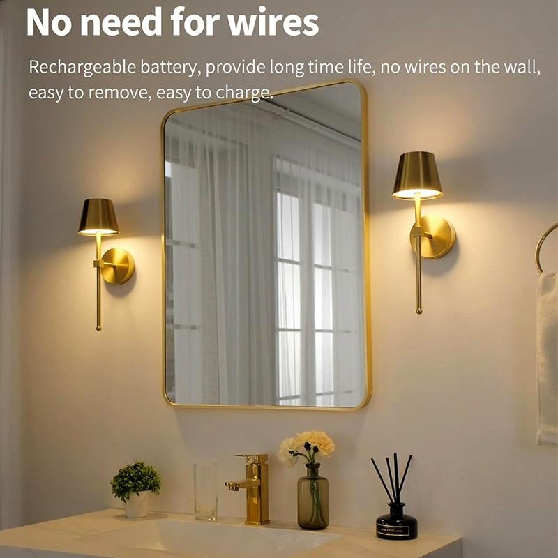 New LED Recharge Wall Lamp Simple Removable Wireless Wall Decor for Bedroom Bedside Decoration Atmospheric Wall Lights