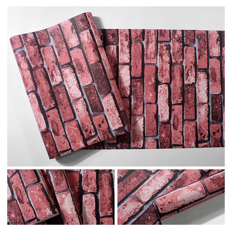 Retro Nostalgic Imitation Brick Pattern Brick Brick Wallpaper Cafe Bar Restaurant Culture Wallpaper