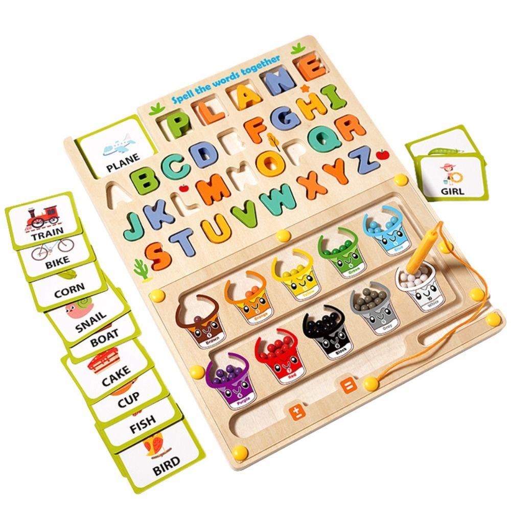 Color-Matching Toys for Ages 2-4 Wooden Material Magnetic Puzzle  Toddler Boys and Girls