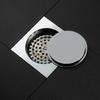 Floor Drain Brass Anti-odor Bath Drain Deodorization Square Kitchen Toilet Shower Room Cover Large Drainage Black 10*10CM