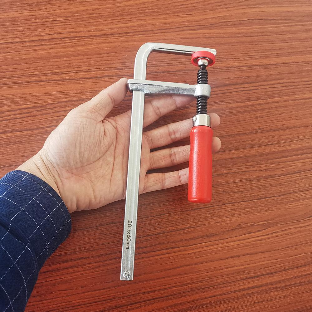 120-300mm Wood Handle Guide Rail Clamps with Screw Action Arm for Woodworking fit MFT Table and Cutting Track