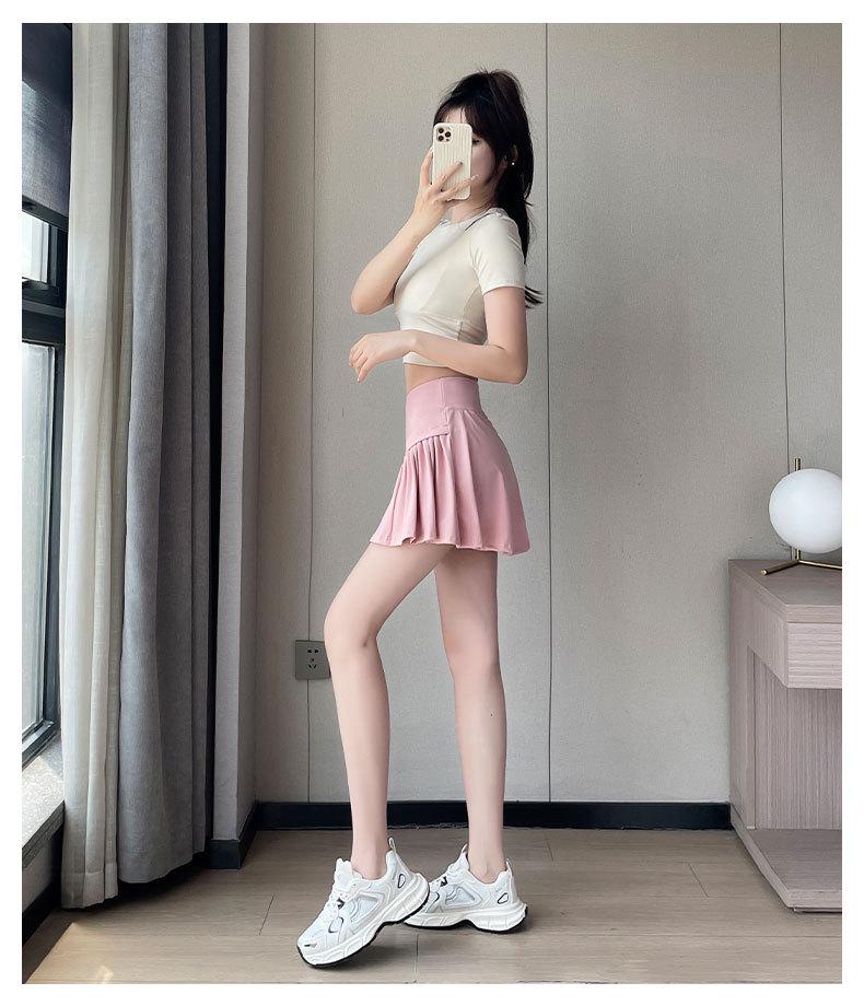 2024 Women's Quick-Dry Tennis/Badminton Sportswear Set - Summer Shirt with Fashion Running Yoga Skirt