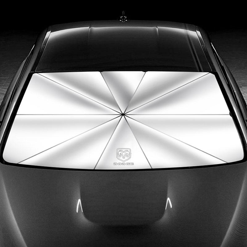 Car Sunshade Umbrella Windshield Folding Front Parasol Umbrella Type Sun Shade for Dodge Journey Ram 1500 Dart Dakota Durango Challeager NITRO Charger