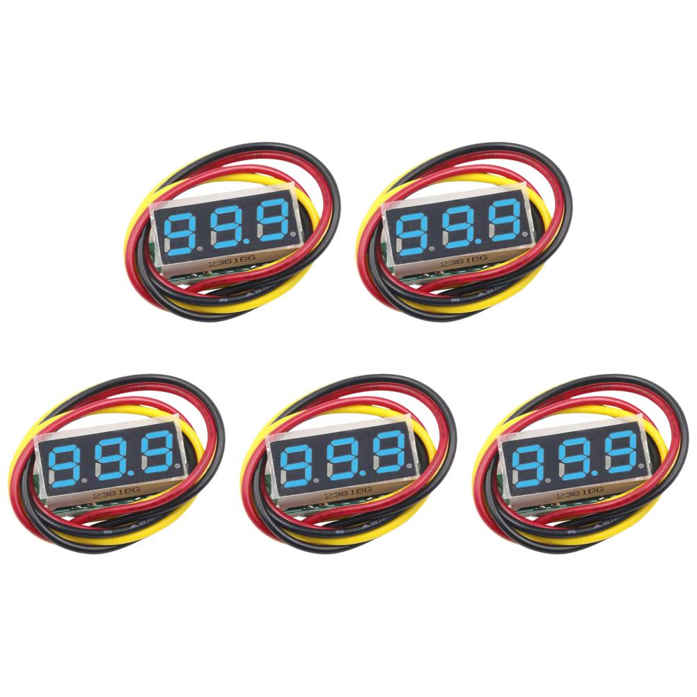 5/10PCS Digital Voltmeter DC 0-100V Mini Voltage Tester LED Screen Digital Voltage Tester Mini DC Voltmeter Measurement Tools