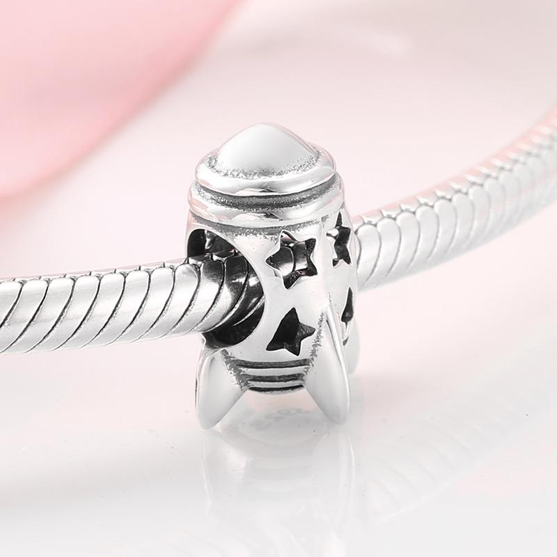 925 Silver Sparkling Angel Wings Dream Catcher Skull Clear CZ Charms for Jewelry Making Fit Original Designer Bracelets