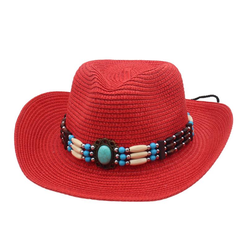 Straw hat women, jazz hat European and American western men, new fashionable outdoor sunshade and sun protection denim hat
