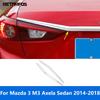 Rear Trunk Lid Tail Door Boot Cover Trim For Mazda 3 M3 Axela Sedan 2014 2015 2016 2017 2018 Chrome Accessories Car Styling
