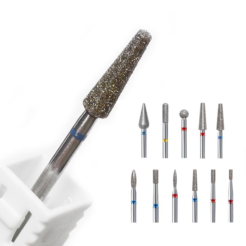 Diamond Nail Drill Bits Cuticle Cleaner For Electric Drill Manicure Pedicure Polishing Nail Art Tool Salon Home Supplies