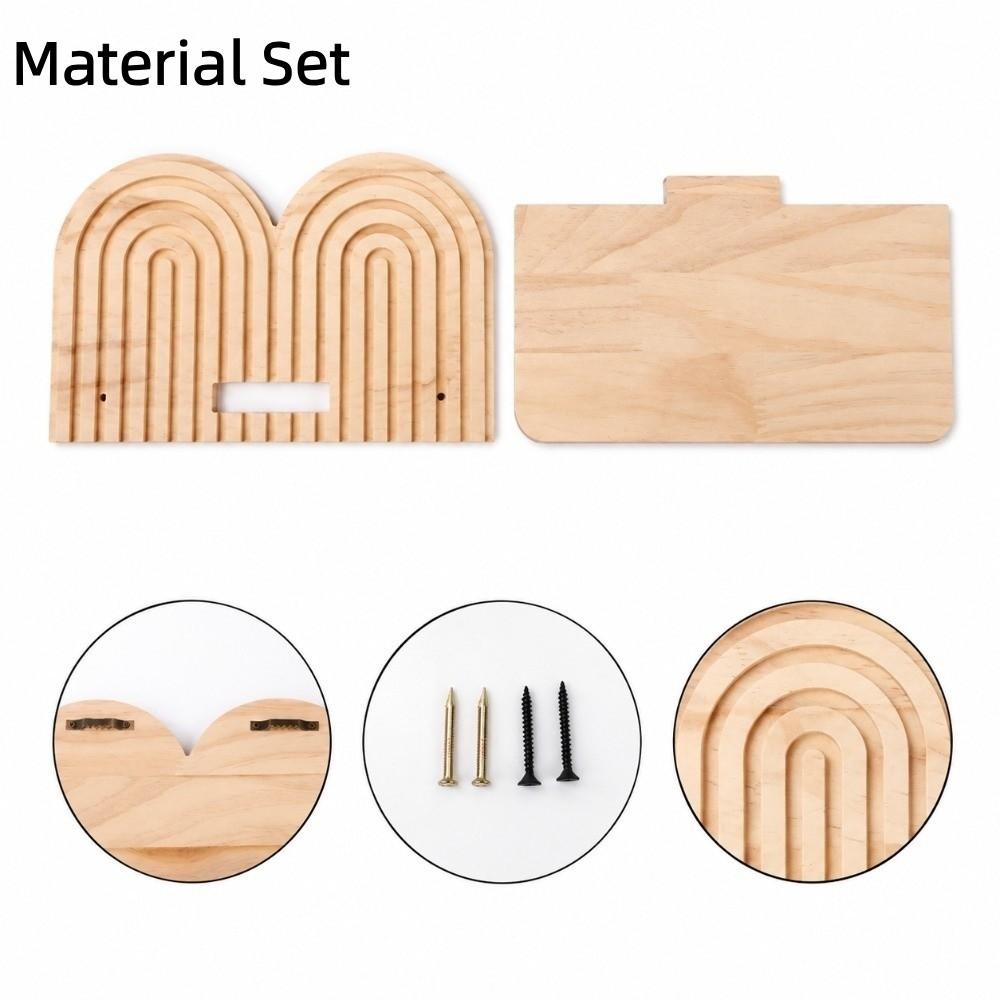 Multi Tier Wall Plant Holder Solid Wood Wooden Wall Shelf Blank Wall Space