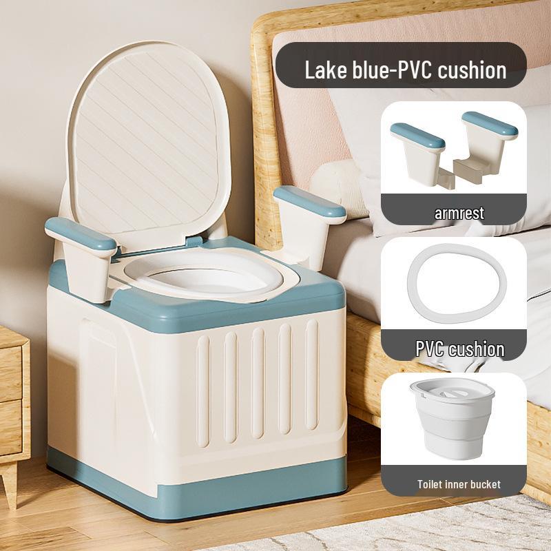 Foldable Odor-Proof Portable Commode Chair for Adults and Elderly