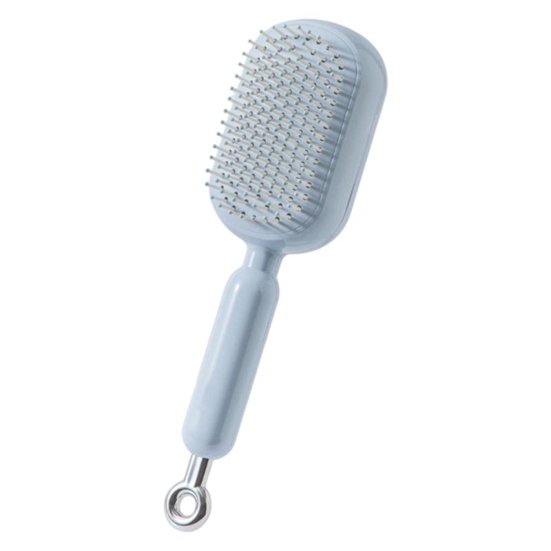

Soft Cushion Design Retractable Cushion Massage Comb SelfCleaning Brush Waterproof ABS Hairbrush For Travel Home Use синій