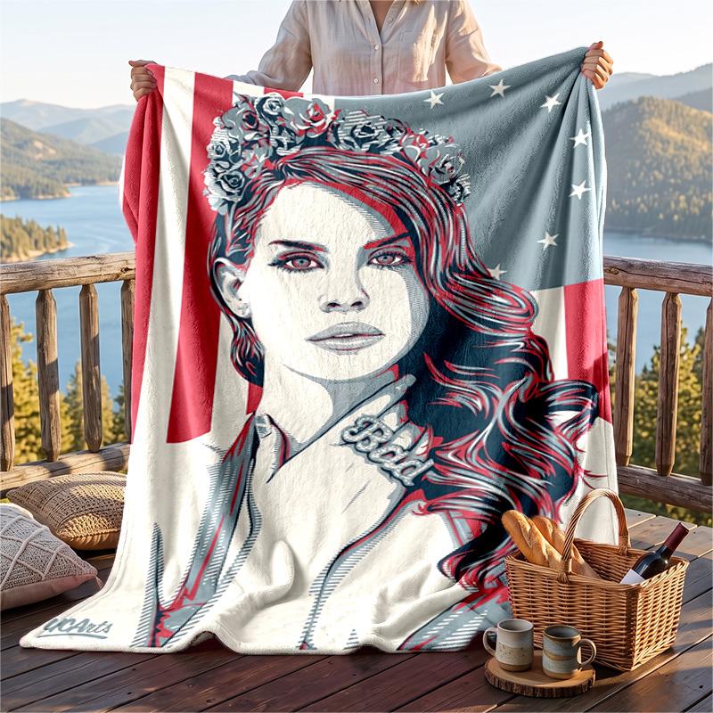 Warme Flanelldecke, Lana Del Rey Leichte Gemütliche Decke für Bett Sofa und Täglichen Gebrauch