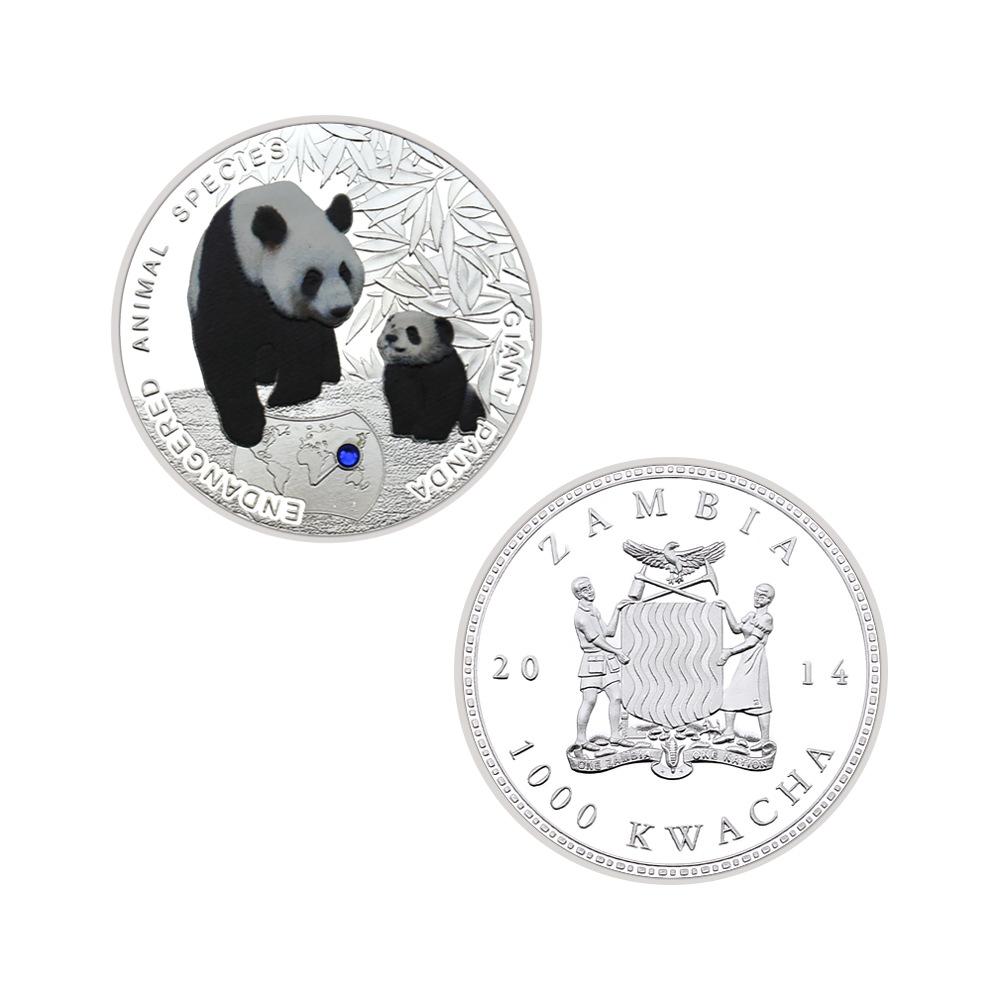 Aanimal coins, rare African animals, tigers, pandas, silver metal commemorative coins, commemorative medals, gifts