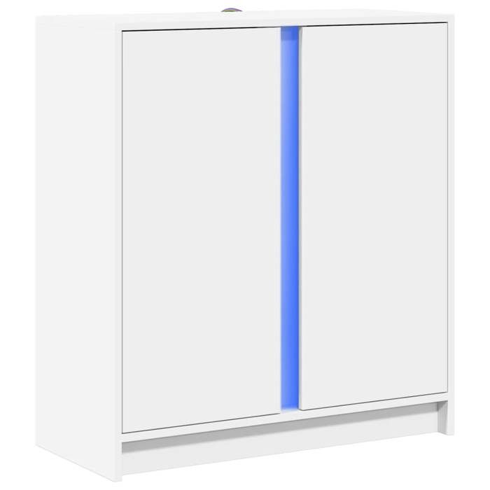 VidaXL Buffet with LED White 77x34x85 Cm Engineered Wood, Storage Cabinet, Kitchen Storage Cabinet, Furniture of 852131