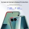 For Samsung Galaxy Z Flip 7 with Card Holder [RFID Blocking] & Hinge Protection & HD Screen Protector,Rugged Anti-Scratch Phone Case-Mint Green