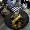 Custom Name AIK Round Area Rug,Carpet Rug for Living Room Bedroom Sofa Playroom Decor,Non-slip Floor Mat
