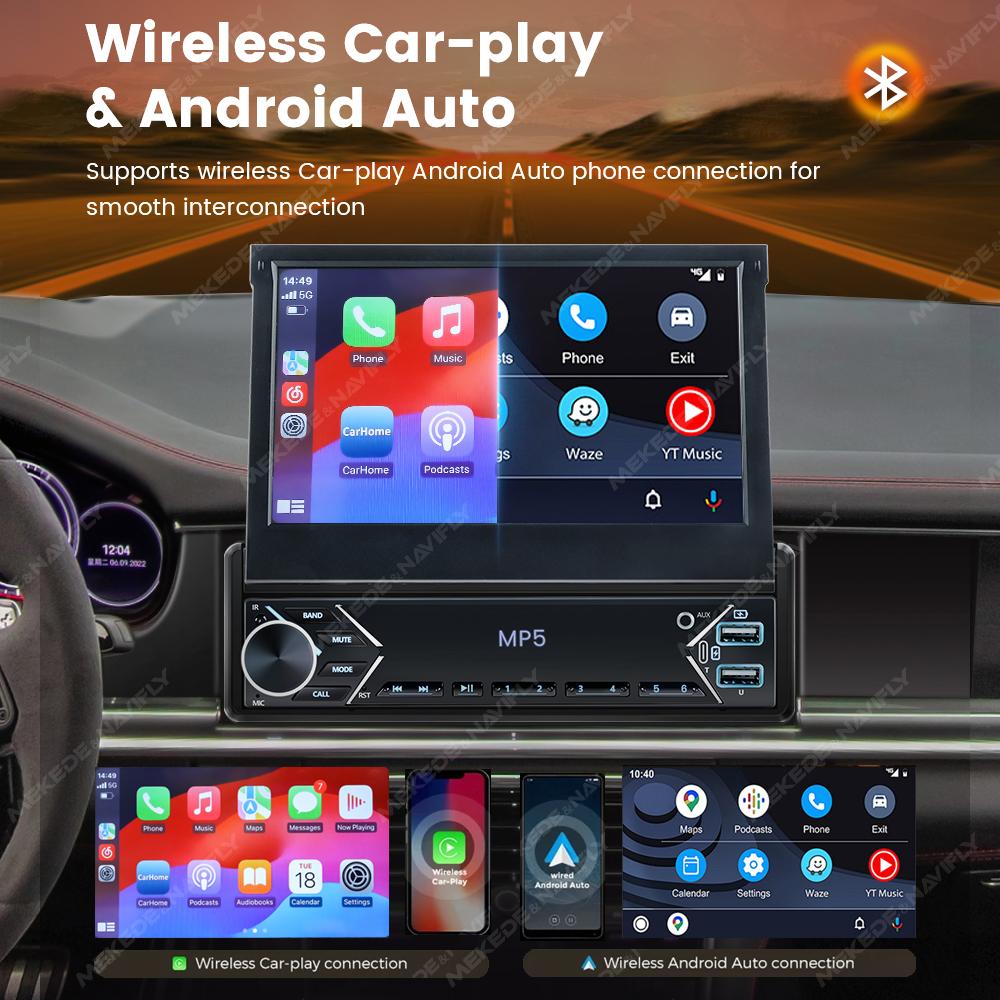 7 Inch Car Radio 1 Din MP5 Player Multimedia GPS CarPlay Android Auto Mirror Link Universal Autoradio For VW Hyundai Kia Toyota