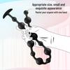 Ultra-Long Silicone Beaded Anal Plug: Smooth, Soft Anal Massage Toy for Men and Women.