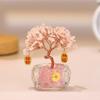 1Pc Natural Citrine Fortune Tree Home Desktop Ornament Lucky Tree Good Luck Amethyst Powder Crystal Cash Cow Gift