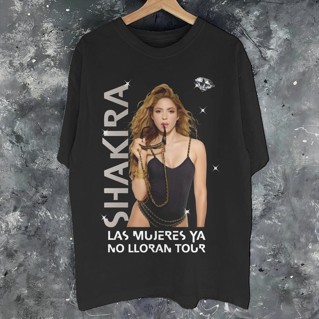 Camiseta Unisex Estampada Shakira Las Mujeres Ya No Lloran World Tour Camiseta 100% Algodón Camisetas Ropa