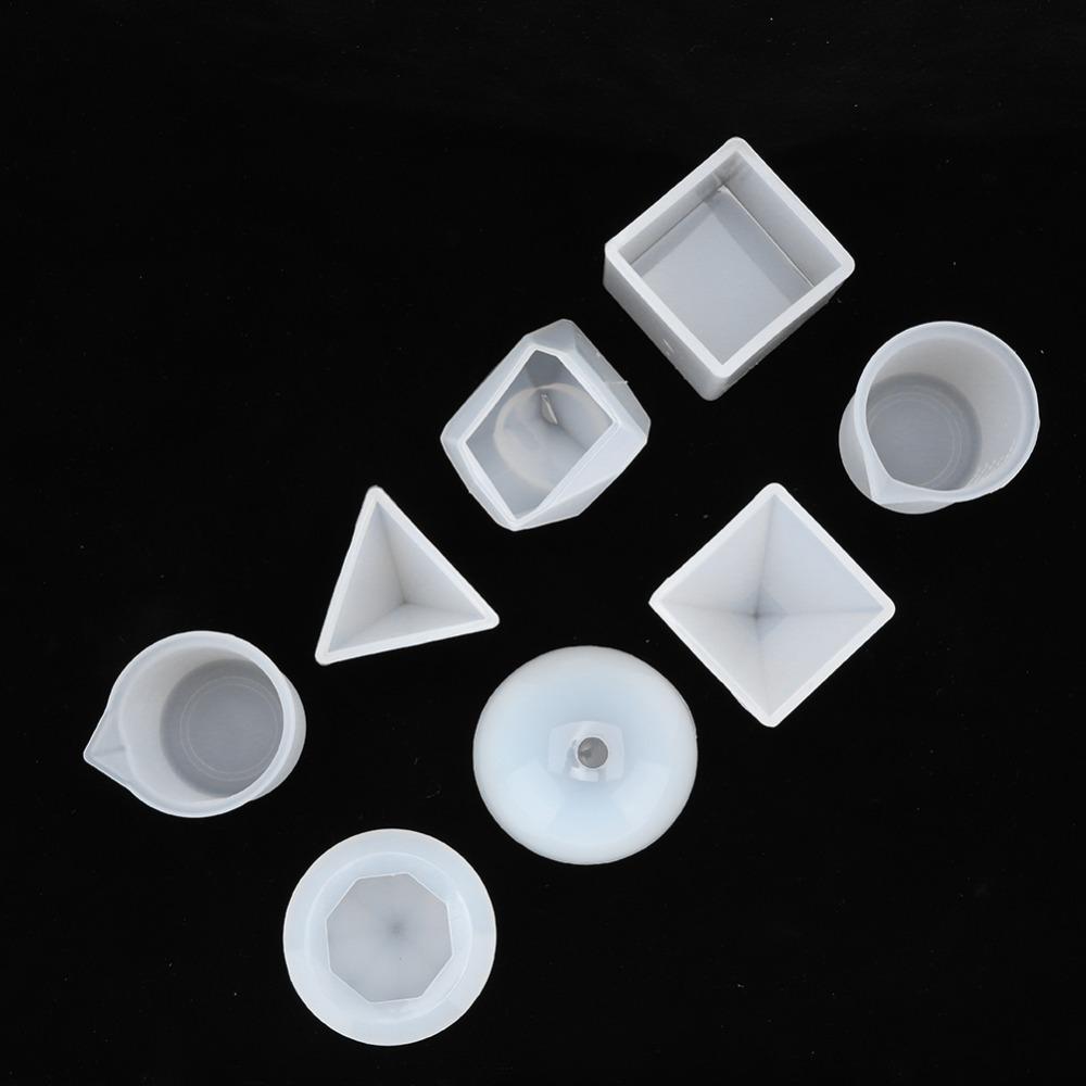 18Pcs Easy Release Resin Casting Mold Shiny Interiors DIY Jewelry Tool For Paperweights