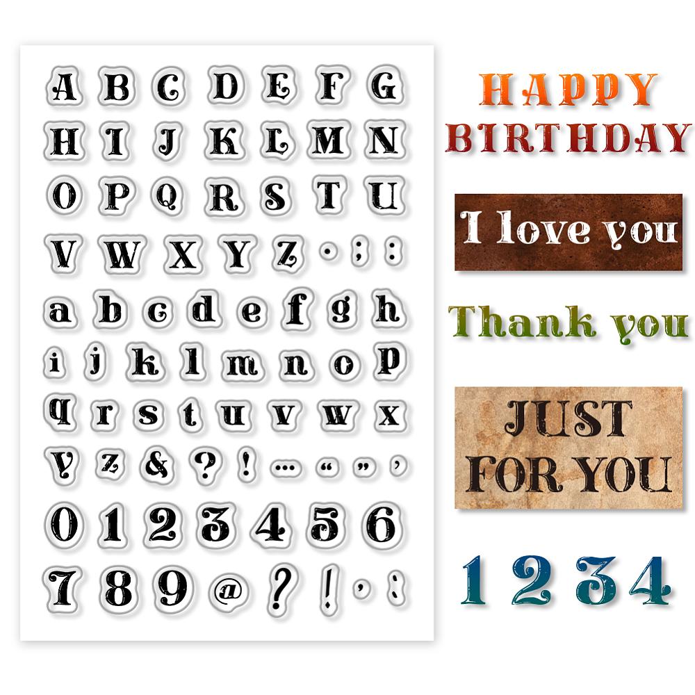 Custom PVC Plastic Clear Stamps for DIY Scrapbooking Photo Album Decorative Cards Making Letter 160x110x3mm