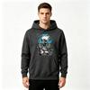 Men Anime Character Print Pullover Hoodie Casual Long Sleeve Sweatshirt for Daily Wear
