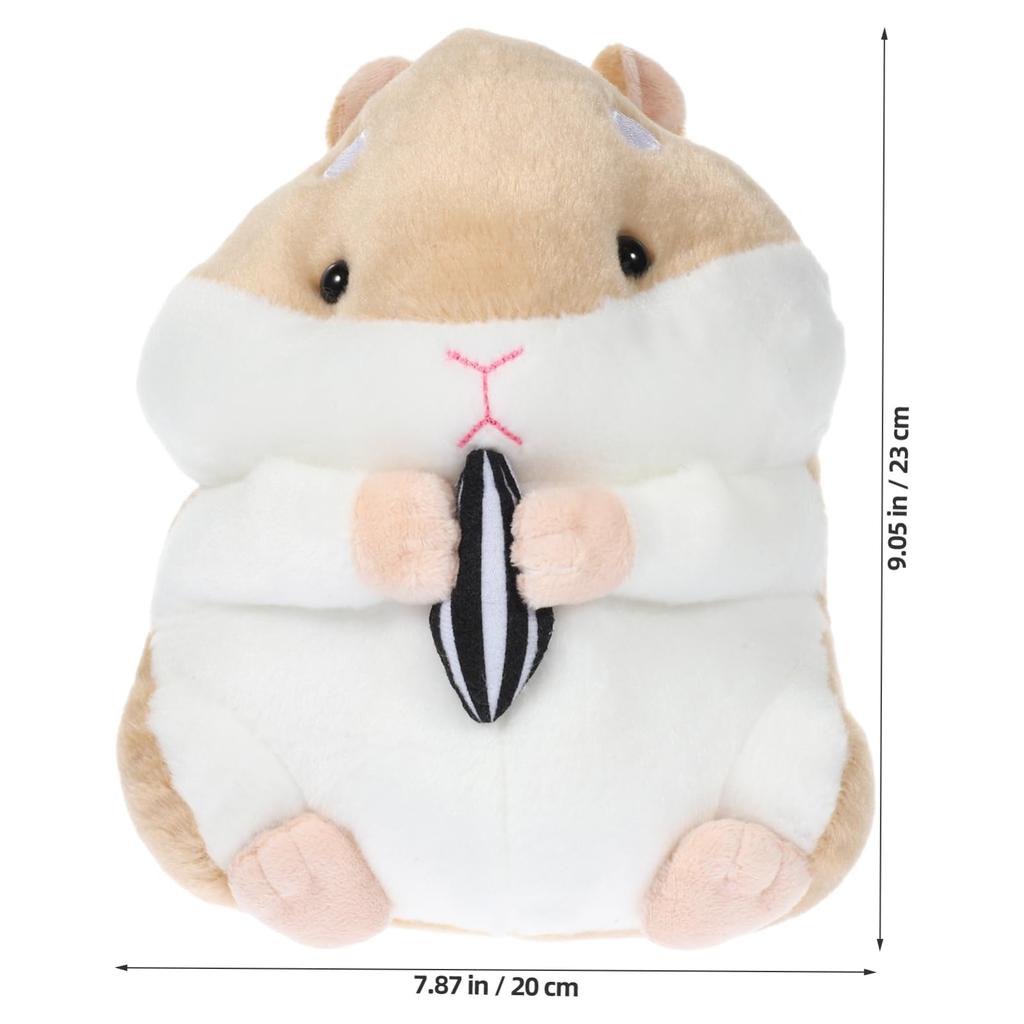 LIFKOME Hamster Plush Toy, Fluffy and Cute, Animal Toy, Character Decor, Sewn Wrap, Figurine, 23cm