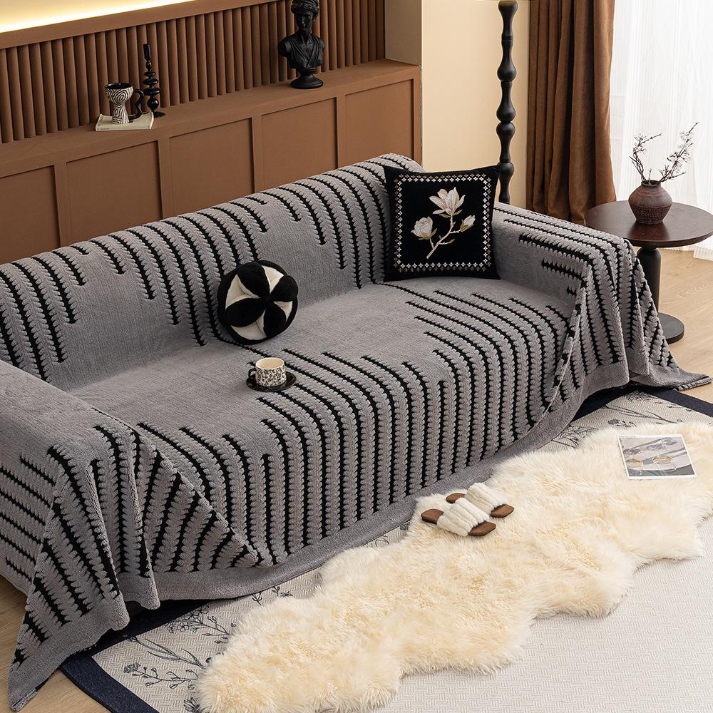 Retro high-end autumn and winter plush sofa towel cover 2026 new non-slip one whole universal full cover cover