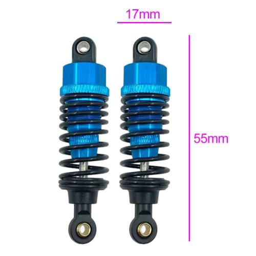 DeeRace RC Shock Dampers for Tamiya Tt-01, Tt-02, and Tl-01, 4-Piece Set, 1/10 Scale RC Car Shock Absorbers, RC Crawler Car/Truck Rear Shock Absorber