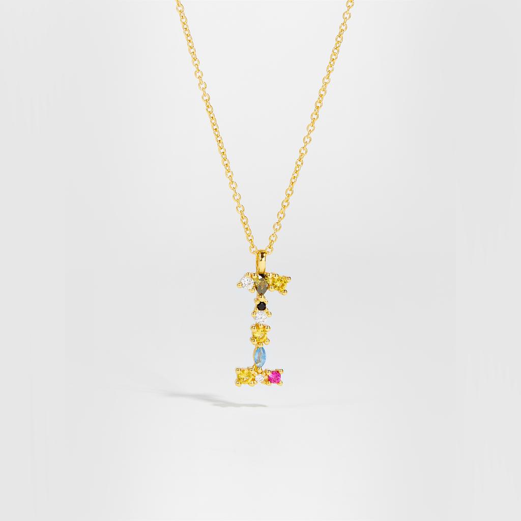 925 Sterling Silver Gold Letter M Pendant Initial F Alphabet Necklace Monogram Opals 2020 Women Accessories Jewelry