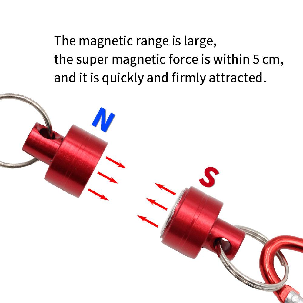 1PC Portable Red Key Magnetic Buckle Outdoor Fishing and Mountaineering Magnetic Buckle Tool Accessories