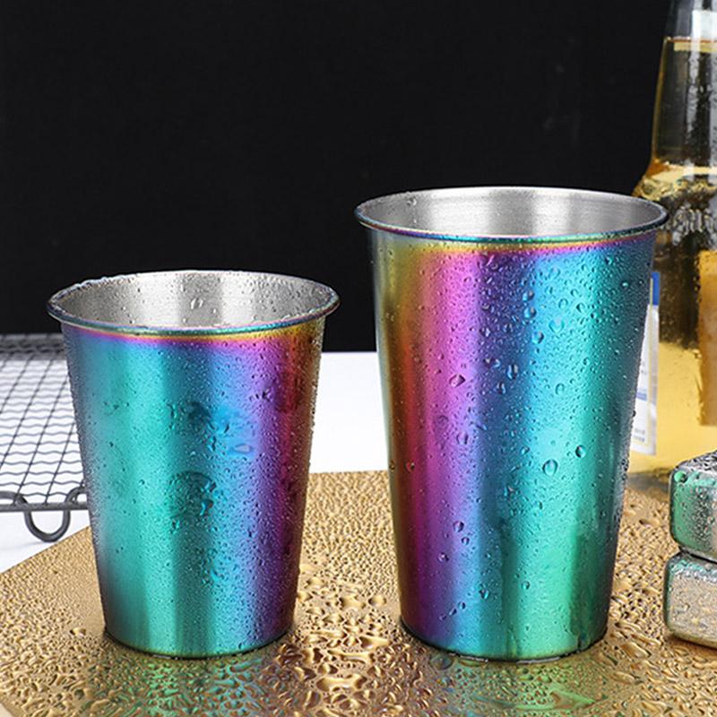 350/500ml 304 Stainless Steel Metal Cup Beer Cups Wine Coffee Household Office Bar Travel Camping Mugs Drinking Coffee Tea Mug