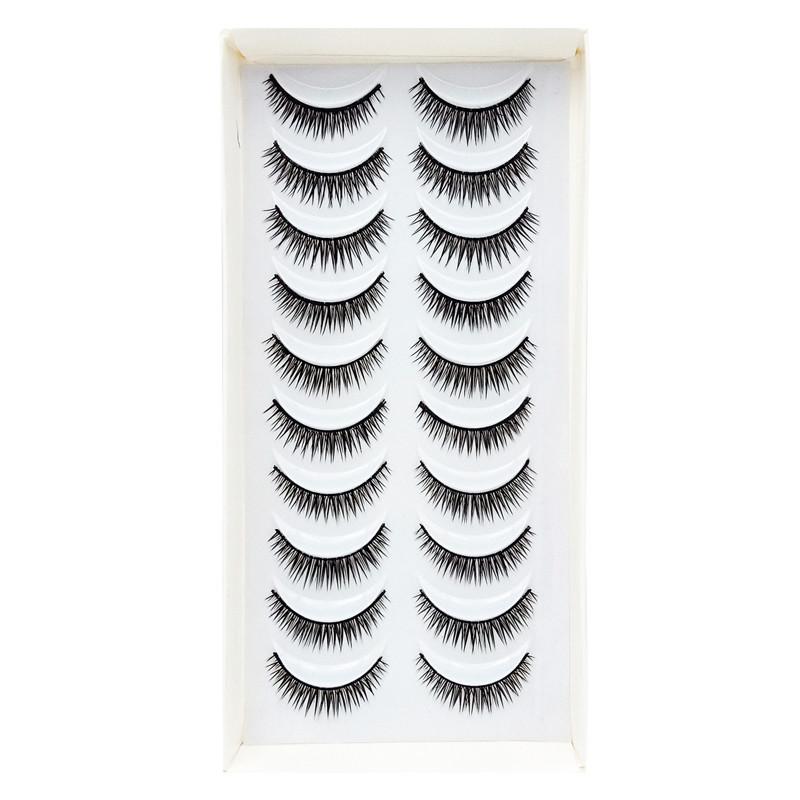 Zehn Paar künstliche Wimpern natürlich weich dreidimensional