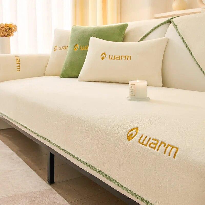 

Молочная бархатная подушка для дивана, зимняя теплая утолщенная плюшевая подушка, простая нескользящая универсальная подушка для дивана, спинка, мягк... 70X70CM 1PCS