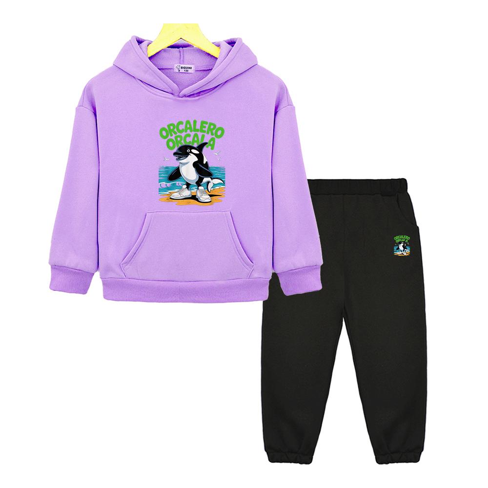 2pcs pullover+Pants boys girls Hooded Sets Italian Brainrot Autumn Anime hoodie Fleece Sweatshirt Jacket kids boutique clothes