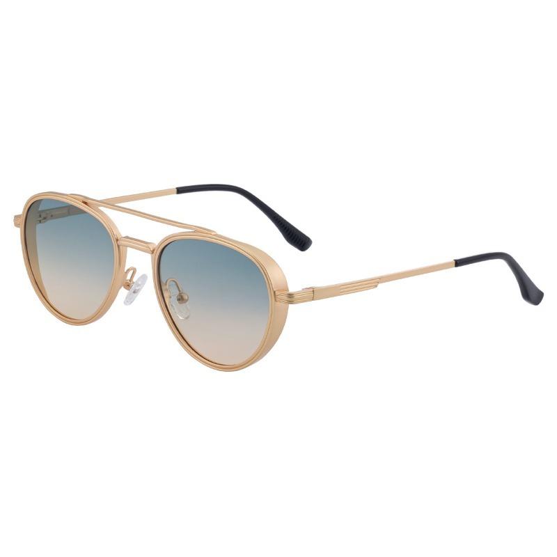 Non-polarized Classic Retro Double Bridge Round Sunglasses for Men Women Driving Sunglasses