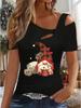 Women's New Casual  Top  Christmas  Halloween Christmas Gift Tops Shirt Blouse
