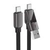 Cable USB-C - USB-A / USB-C 480Mb/s 3A 1.2m - black
