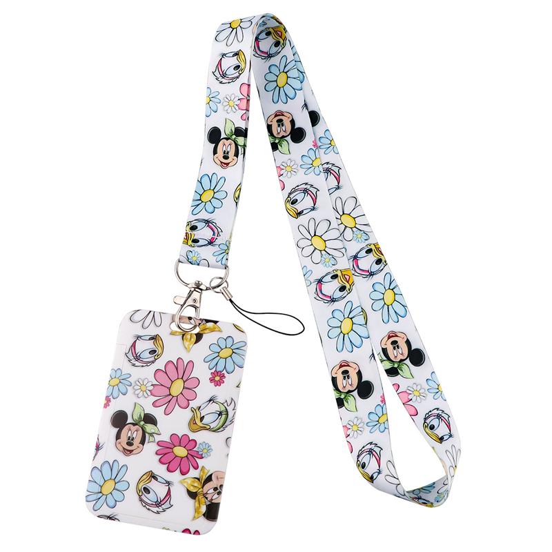 Anime Minnie Mickey Mouse Krkový popruh Šnúrka na kľúče Šnúrka Držiak na ID kartu Šperkové dekorácie Kľúčenka na doplnky Darčeky