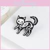 Creative Cartoon Personality Skull Cat Brooch Adorable Animal Style Pin For Everyone