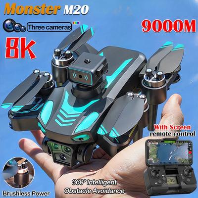 2024 Nový dron Monster M20 8K ESC HD kamera WIFI FPV Skladací kvadrokoptéra Vyhýbanie sa prekážkam Striedavý diaľkovo ovládaný dron Hračka Darček