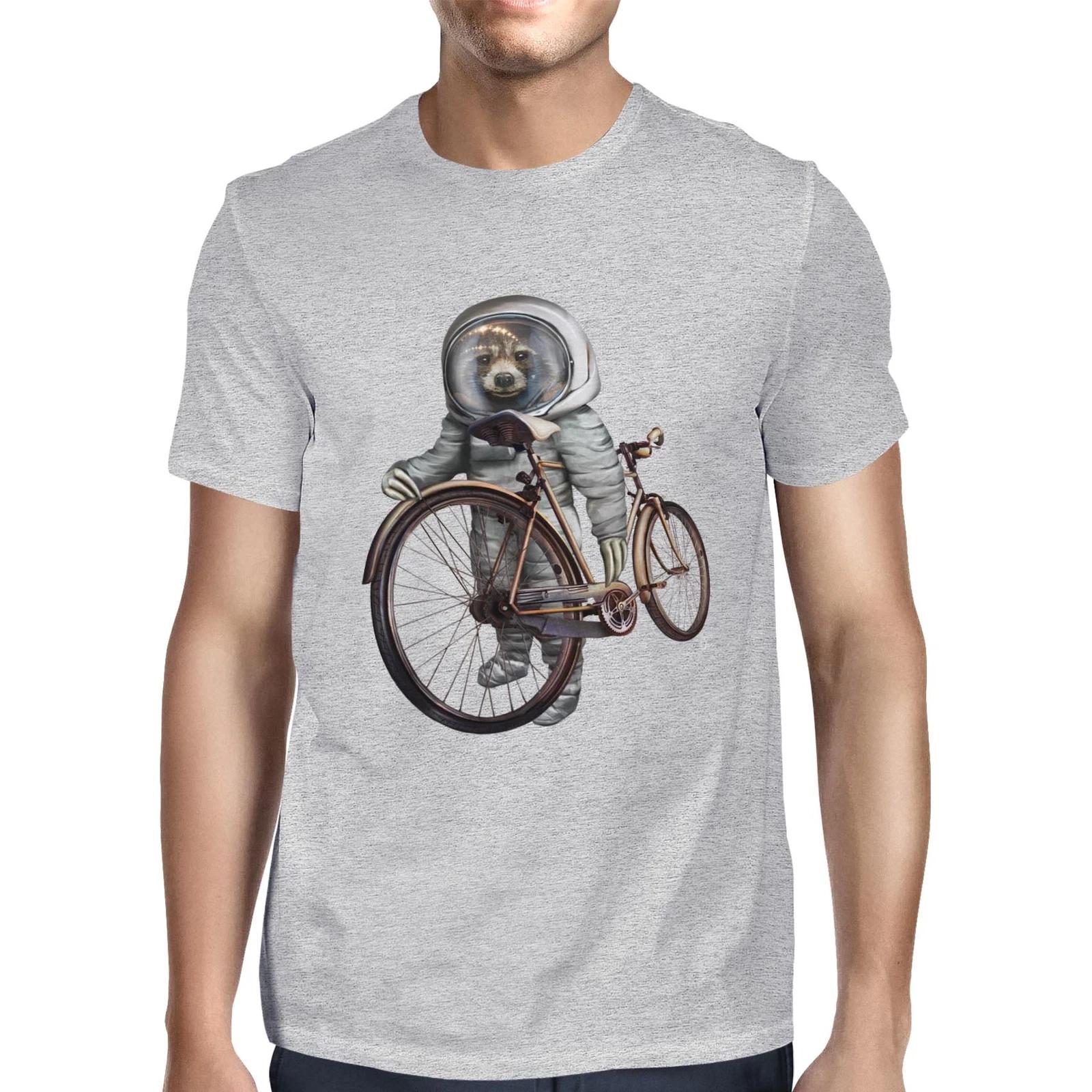 1Tee Mens Sloth Astronaut With Bicycle T-Shirt XXXXL
