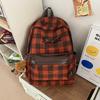 Schultasche Japanisch Retro Schultasche Weiblich Studentenmode Karierter Rucksack Einfach Große Kapazität Mittelschüler Computer Rucksack