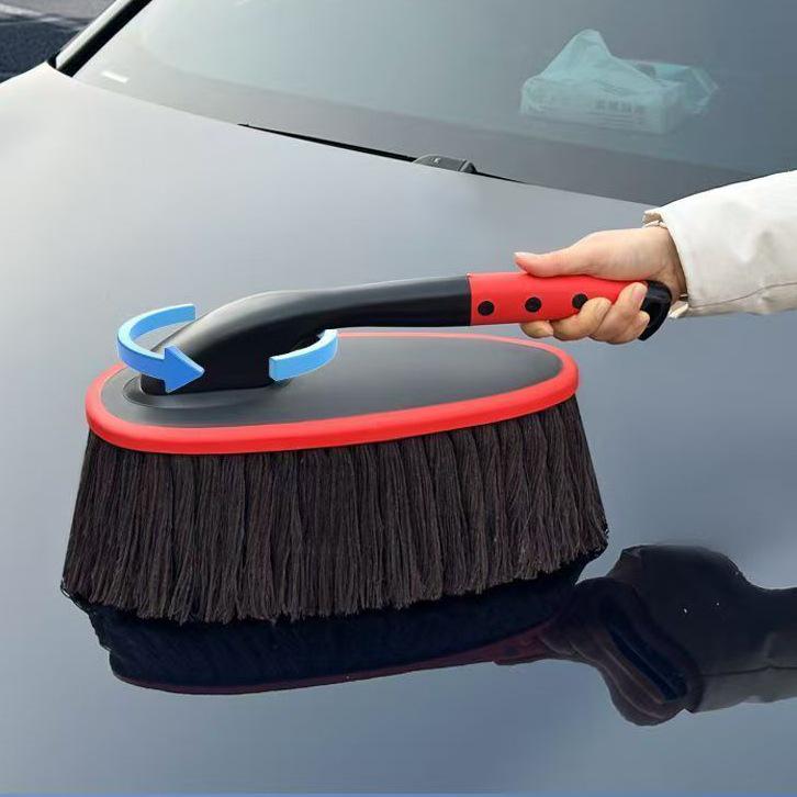 Retractable Car Wax and Dusting Brush - Self-Service Mop for Car Wash and Dust Sweeping
